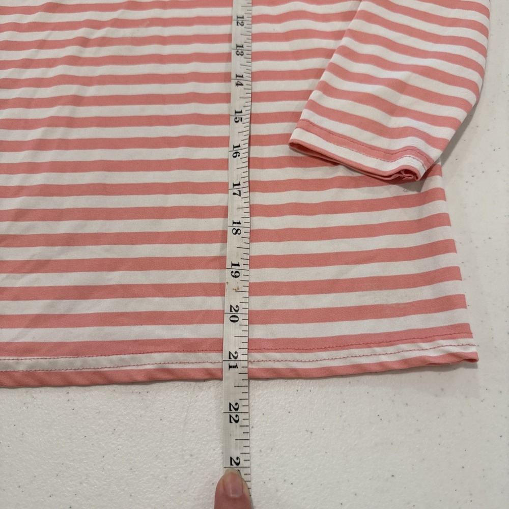 Prodoh Pro Girls Performance Long Sleeve Fishing Tee Sz 8-10 Tea Rose Stripe - Picture 6 of 7